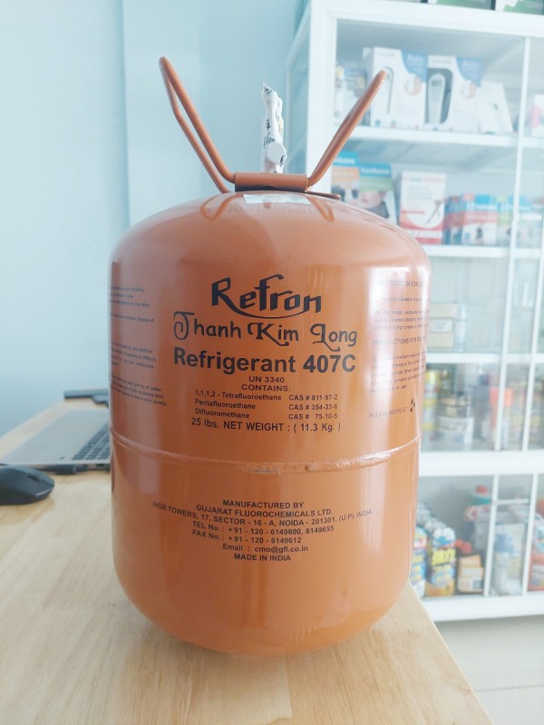 Gas lạnh R407C Refron Bình 11.3Kg Ấn Độ